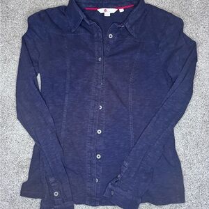 Boden Navy Button-Up Shirt, knit size 2R